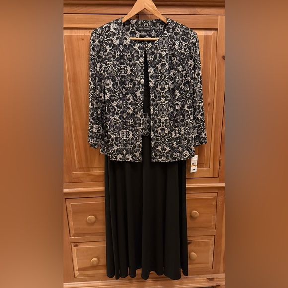 Jessica Howard Women’s 16W Cocktail Sequin Dress Jacket Set New With Tags - Picture 1 of 11